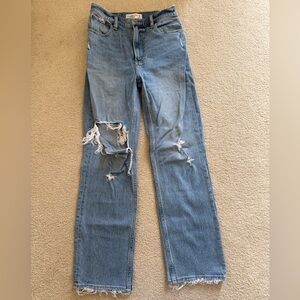 Abercrombie & Fitch The 90s Straight Hiss Rise Jeans